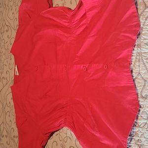 Button Up Fitted Women's Scrub Top